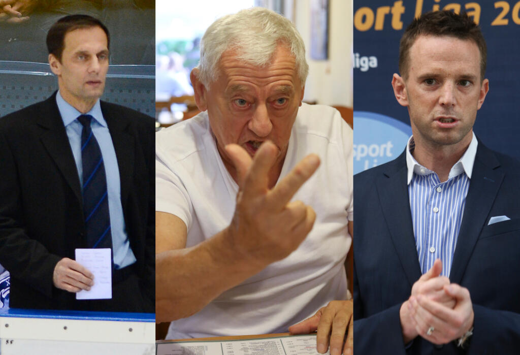 Zľava: Ľubomír Pokovič, Jozef Golonka a Richard Lintner hodnotia doterajšie výkony Slovenska na šampionáte.