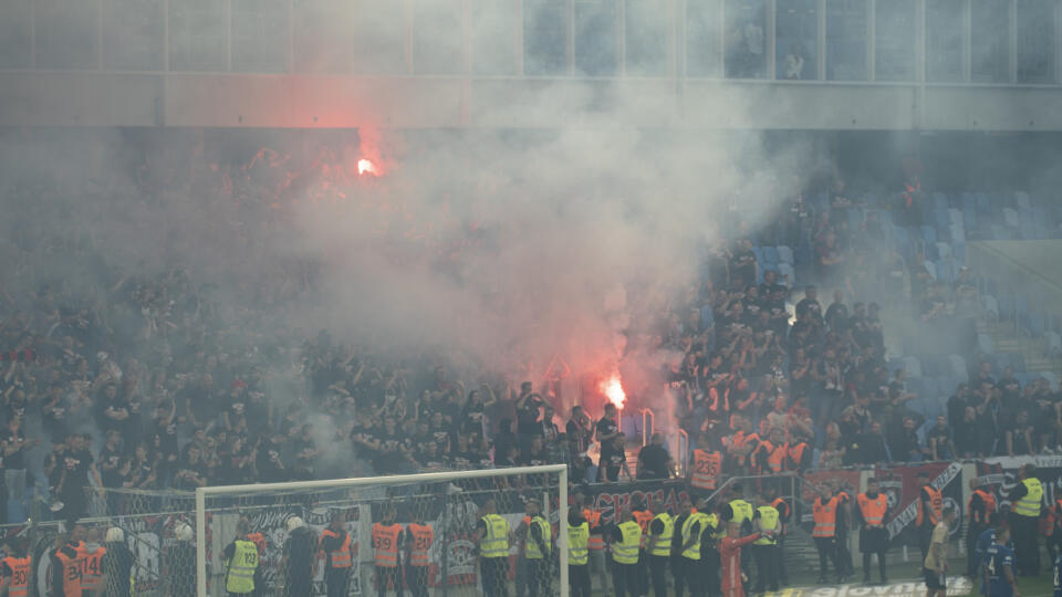 Fanúšikovia FC Spartak Trnava počas finále Slovnaft Cupu