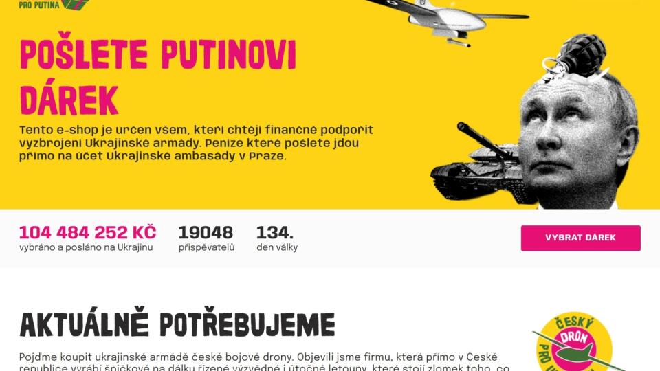 Dárek pro Putina - fiktívny český eshop