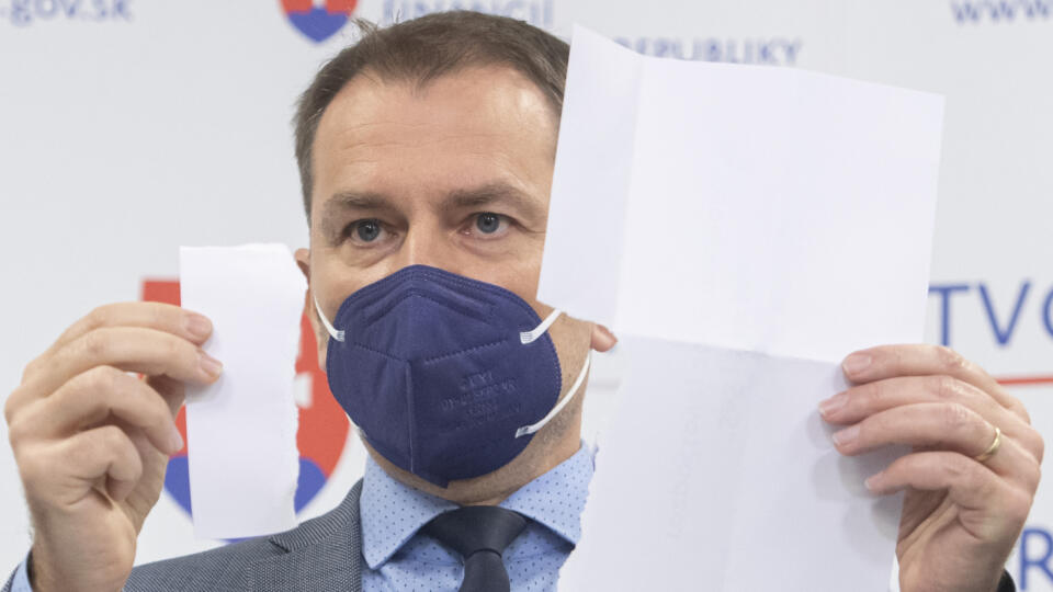 Na snímke podpredseda vlády SR a minister financií SR Igor Matovič (OĽaNO). FOTO TASR - Martin Baumann