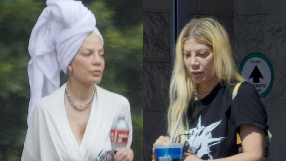 Tori Spelling počas pobytu v karavane na mejkap a luxusné oblečenie nepomyslela.