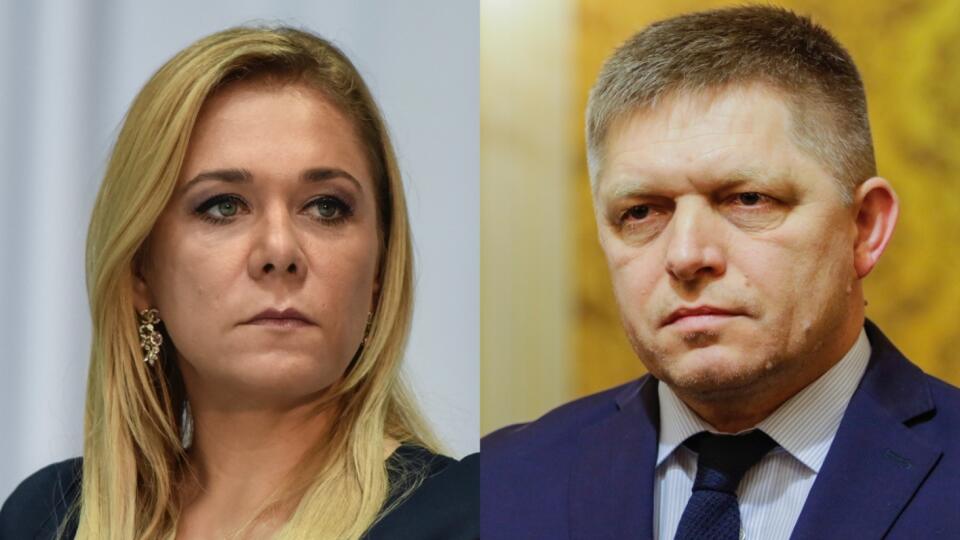 Denisa Saková a Robert Fico.