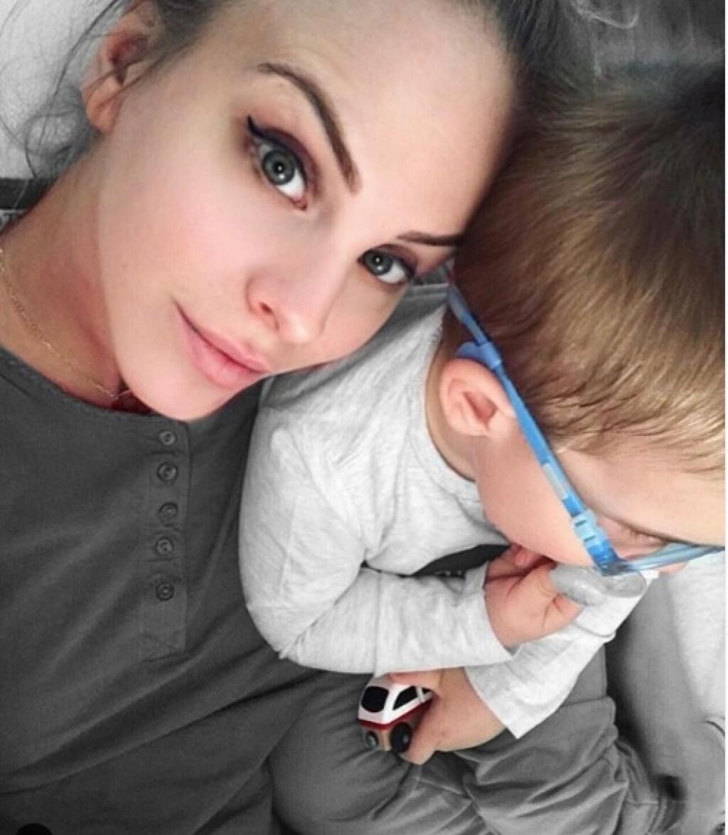 Barbora Balúchová s malým Alexandrom