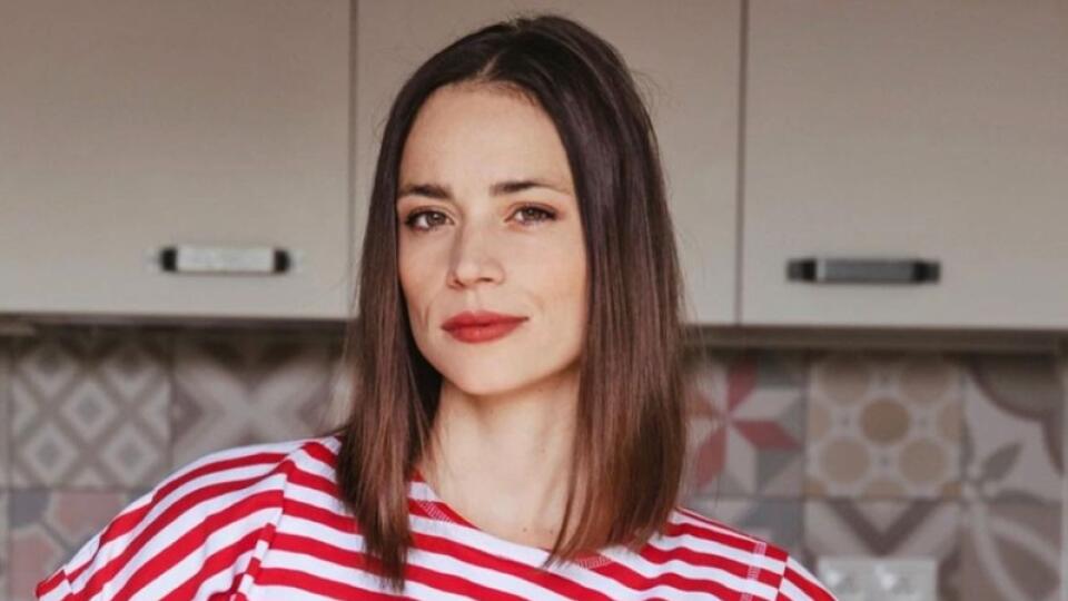 Gabika Marcinková v tričku Tormovej značky Koláčová