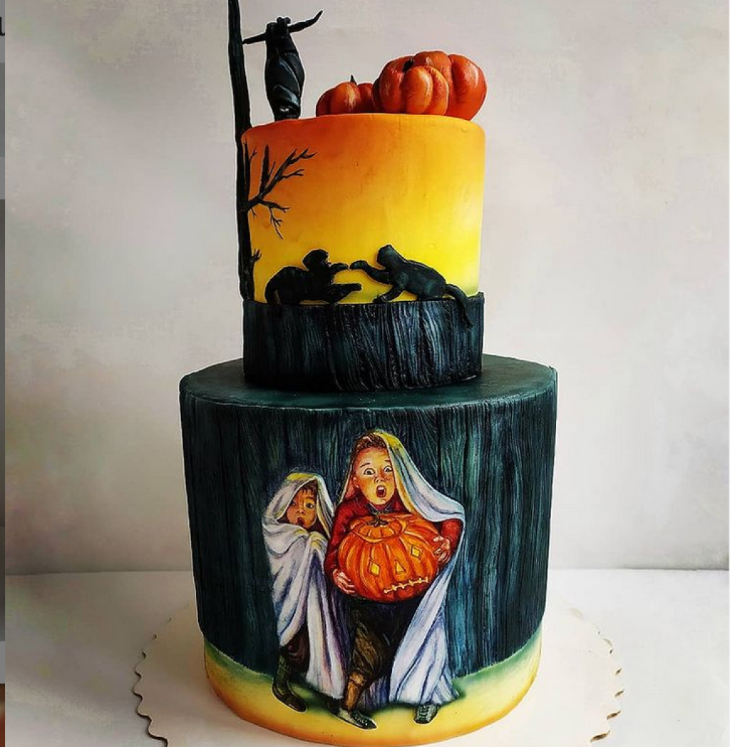 Krásna torta na noc svetiel a duchov.