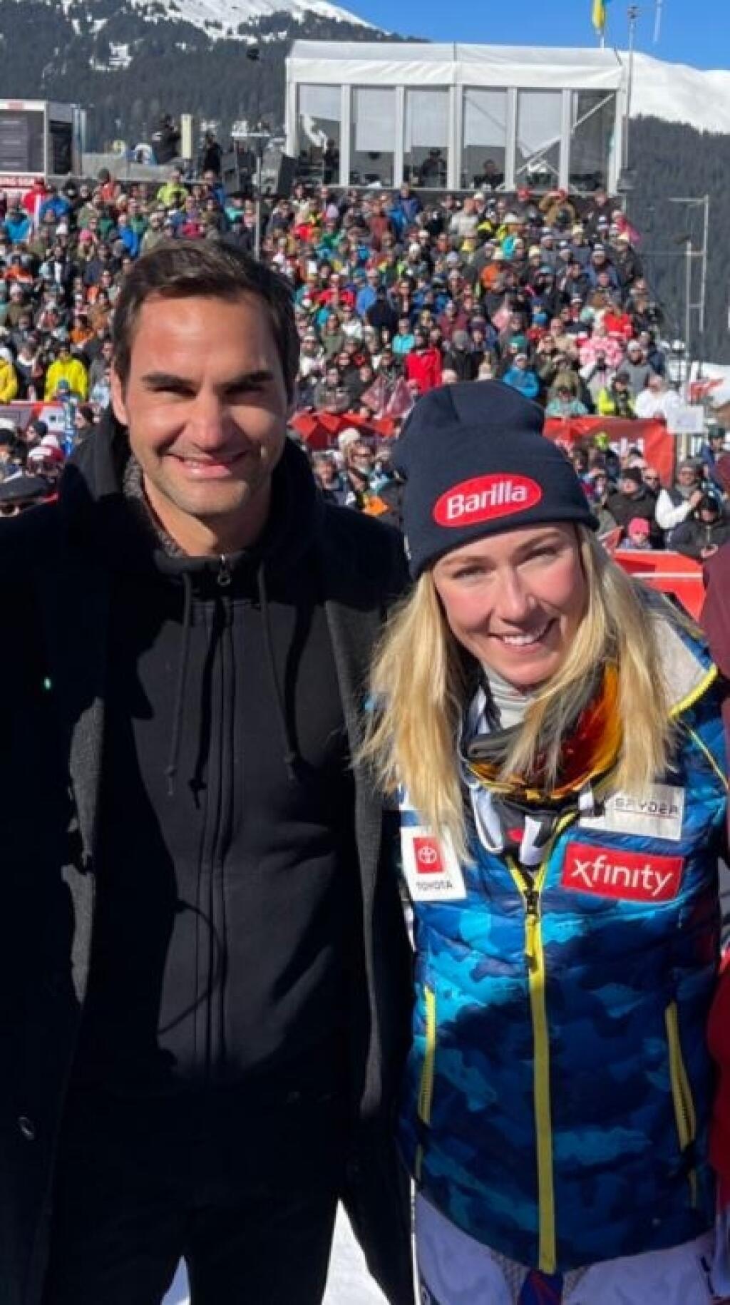 O fotku s Federerom mala záujem aj Američanka Mikaela Shiffrinová.