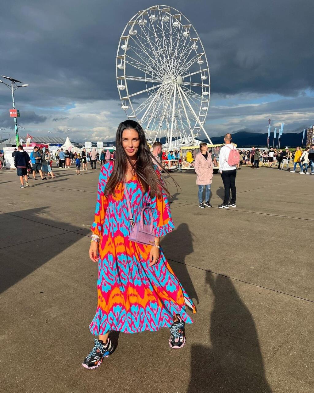 Tehotná modelka a moderátorka Soňa Skoncová na festivale Pohoda.