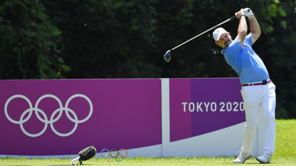 Slovenský golfista Rory Sabbatini vo štvrtom kole turnaja mužov počas XXXII. letných olympijských hier v Tokiu 1. augusta 2021.