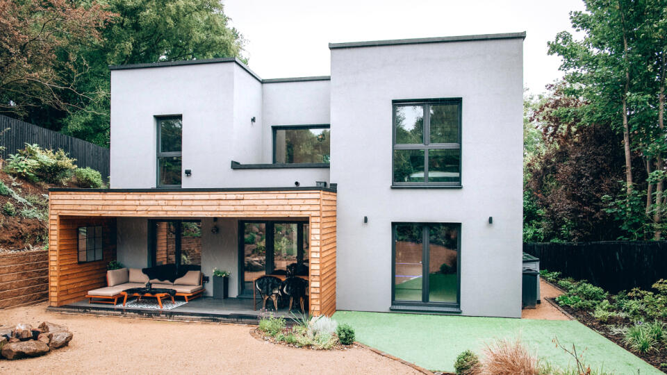 EXCLUSIVE: Couple Build Luxury Eco-friendly Home In Just Six Weeks Complete With Home Gym, Office And Huge Forest Garden – And It's Now Up For Sale.