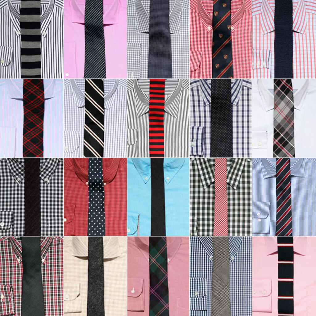 Сочетание галстука и рубашки