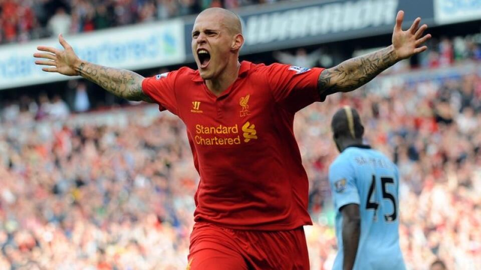Martin Škrtel sa teší zo streleného gólu