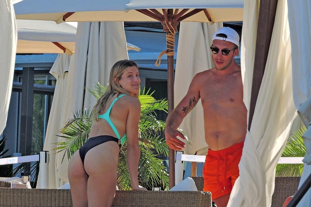 EXCLUSIVE: Tennis star Eugenie Bouchard hits the beach with boyfriend