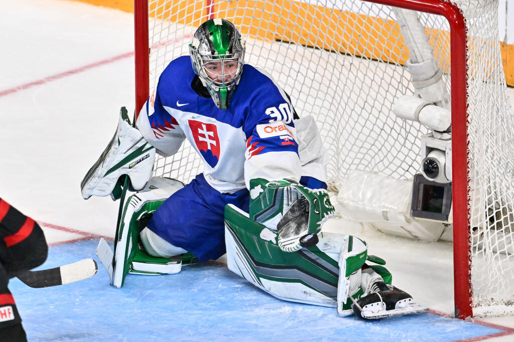 Slovenský brankár Adam Gajan na juniorskom šampionáte čaroval a zaslúžene získal ocenenie najlepšieho brankára turnaja.