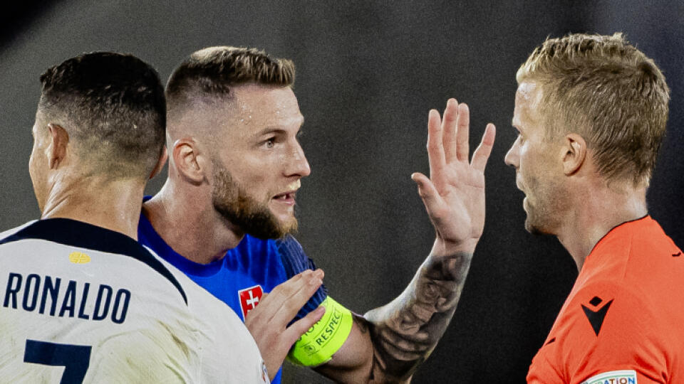 Počas zápasu J skupiny kvalifikácie UEFA Majstrovstiev Európy 2024 vo futbale medzi Slovenskom a Portugalskom na Národnom futbalovom štadióne v Bratislave.