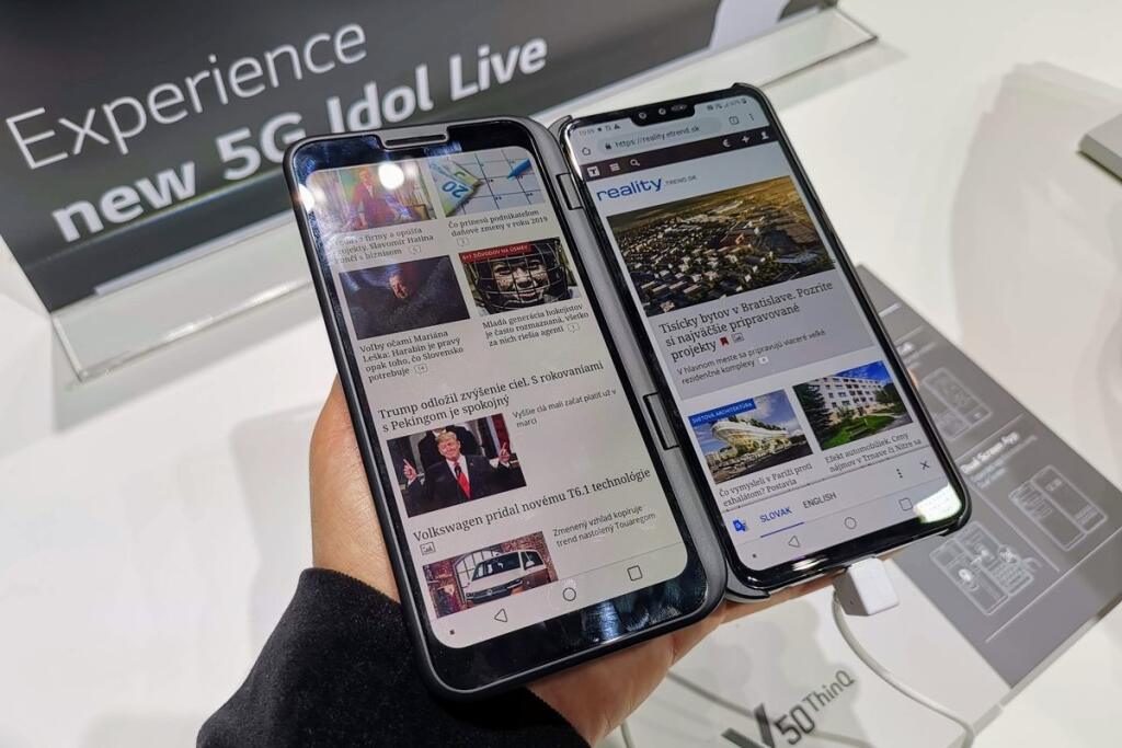 LG V50 s dvoma obrazovkami