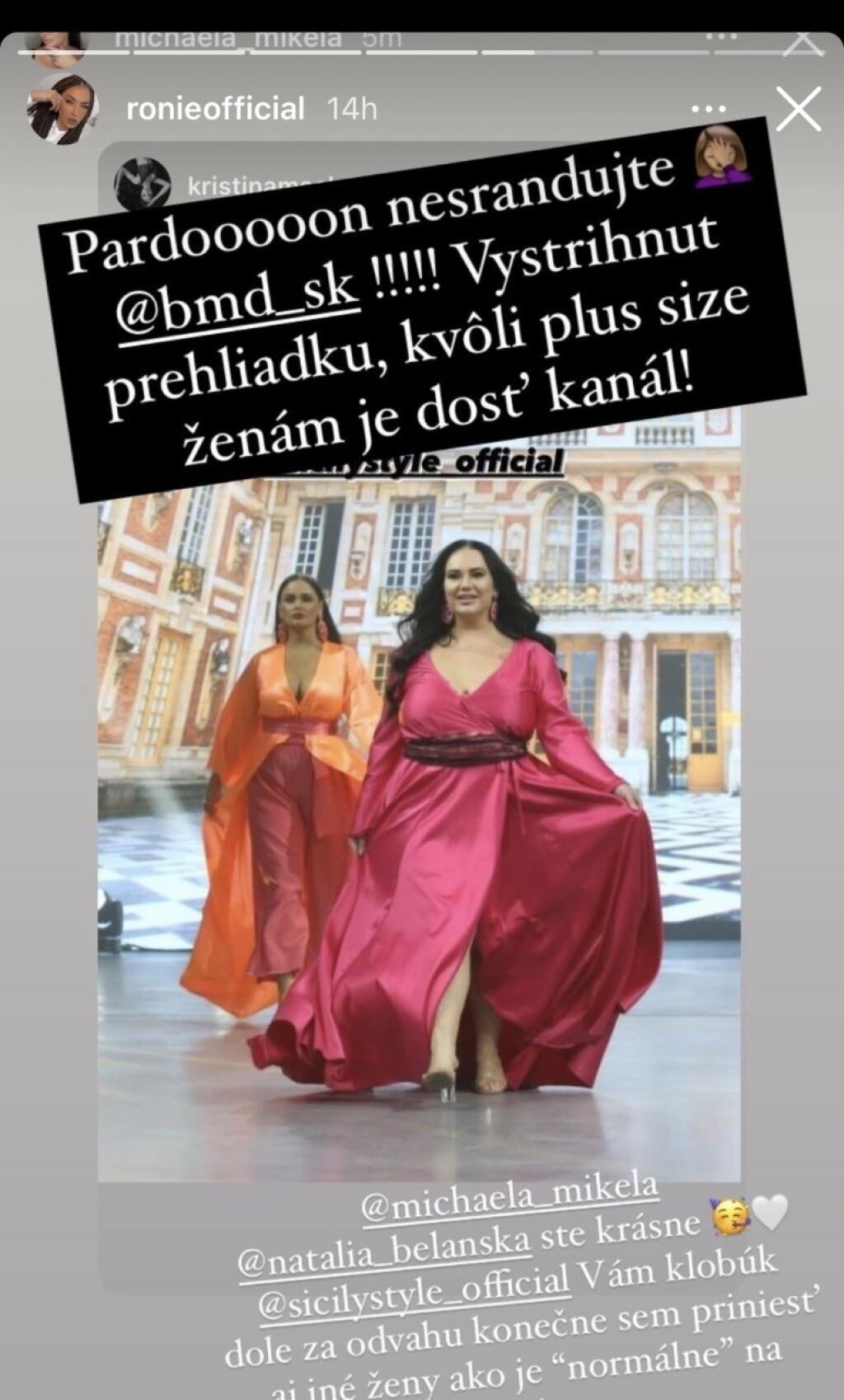 Aj speváčka Ronie odkázala, že s počinom organizátorov BMD nesúhlasí a na ich podujatí ju už neuvidíme.