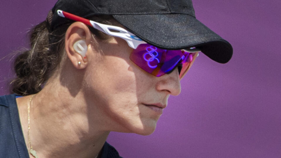 Slovenská reprezentantka v športovej streľbe Danka Barteková počas kvalifikácie v skeete žien na XXXII. letných olympijských hrách v Tokiu v nedeľu 25. júla 2021. FOTO TASR - Martin Baumann