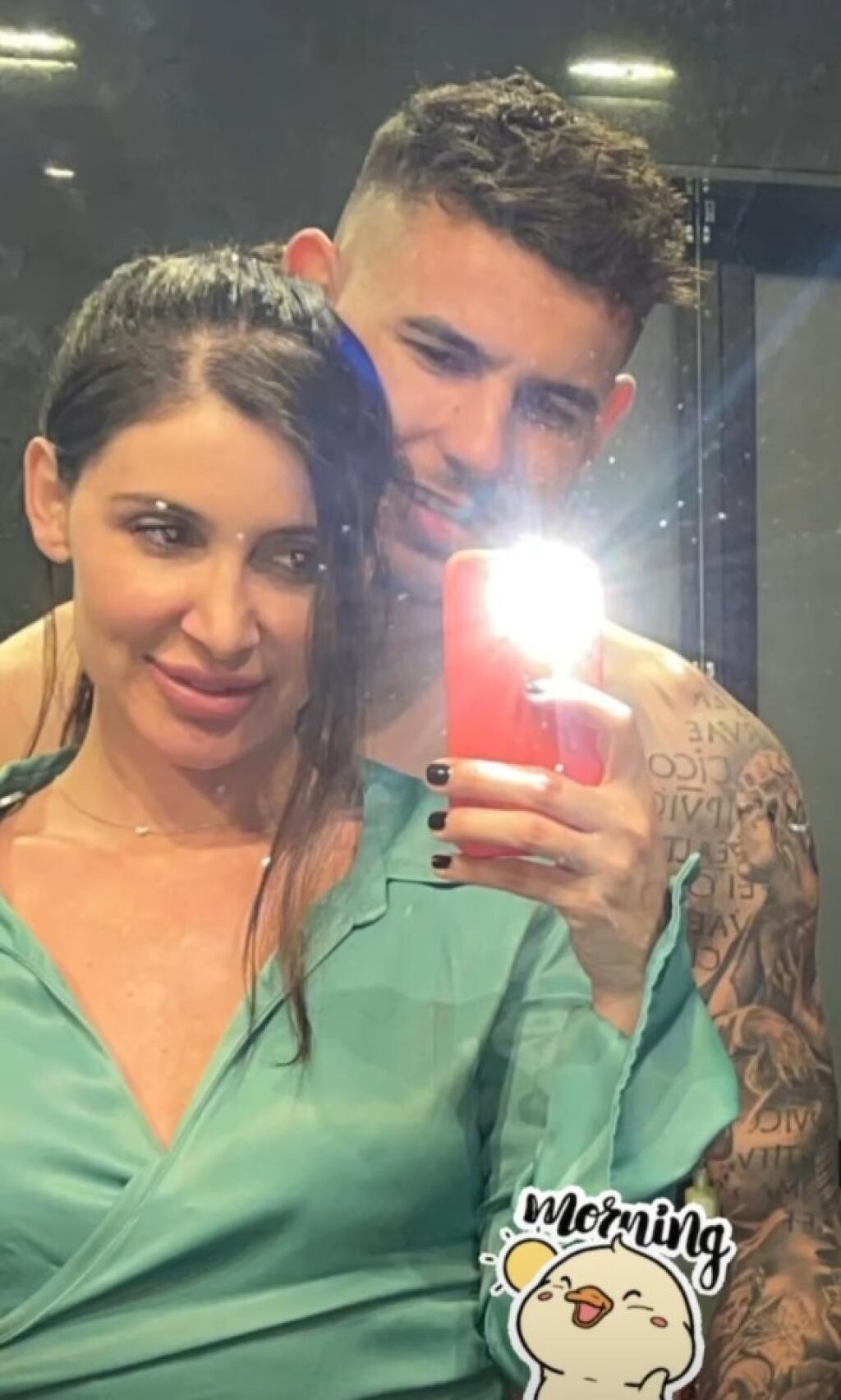 Lucas Hernandez s manželkou Ameliou.