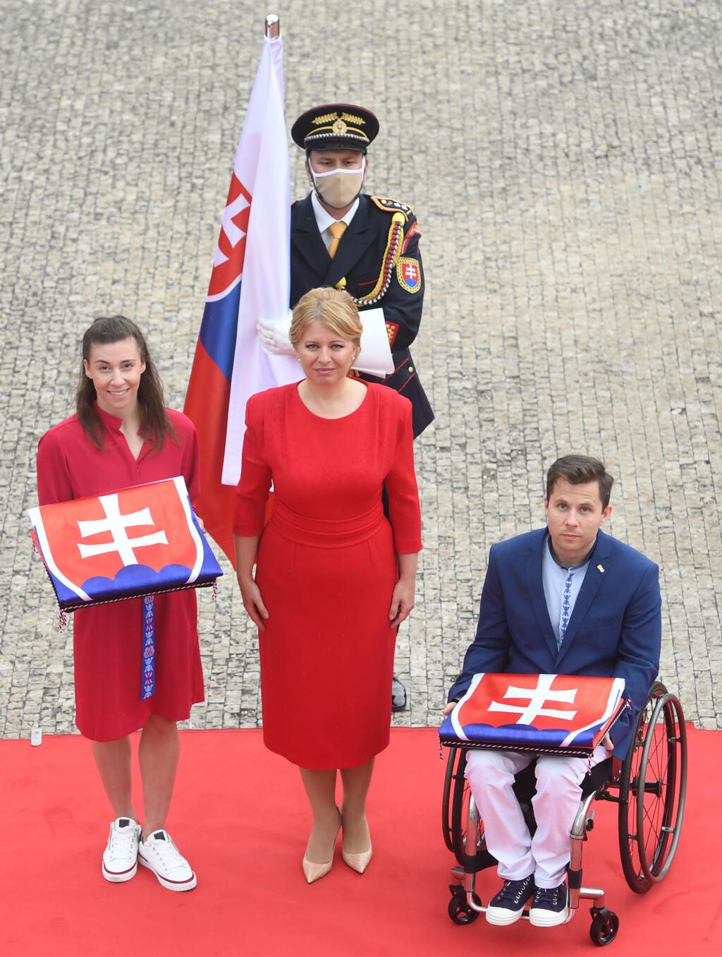 Gymnastka Barbora Mokošová pri slávnostnom sľube.