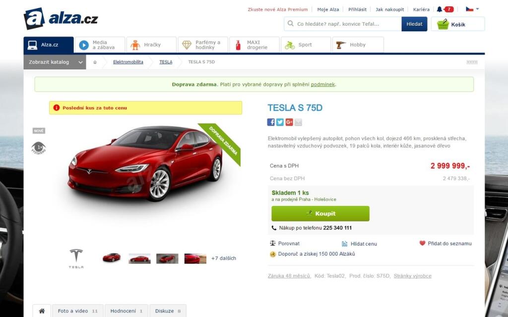 Alza predáva Tesly. Model S a Model X v takmer plnej výbave