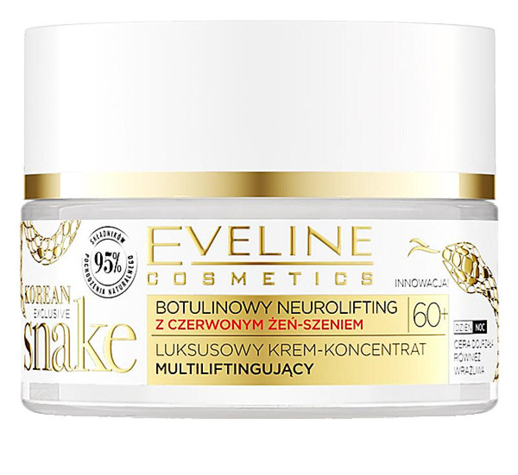 Exclusive Korean Snake luxusný
omladzujúci krém 60+, Eveline Cosmetics, 5,90 €