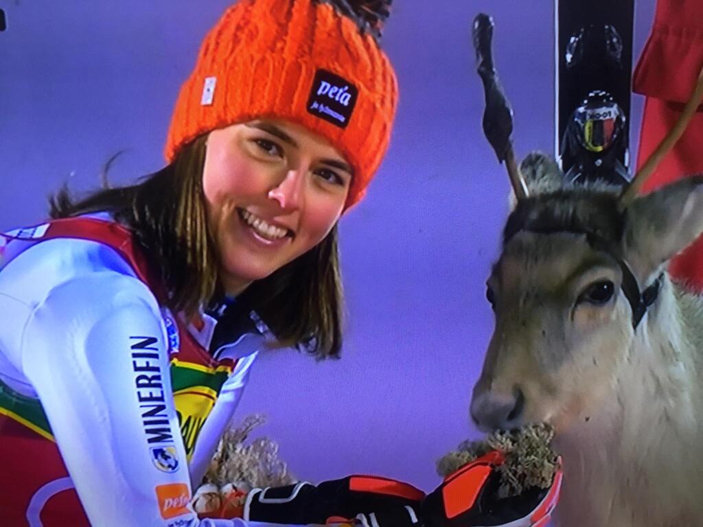 Vlhová získala vďaka víťazstvu v slalome v Levi ďalšieho soba do zbierky, pomenovala ho po priateľovi Michalovi. Už tradične svojho soba ako víťazka po pretekoch nakŕmila.