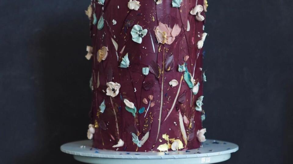 Торт с цветами.