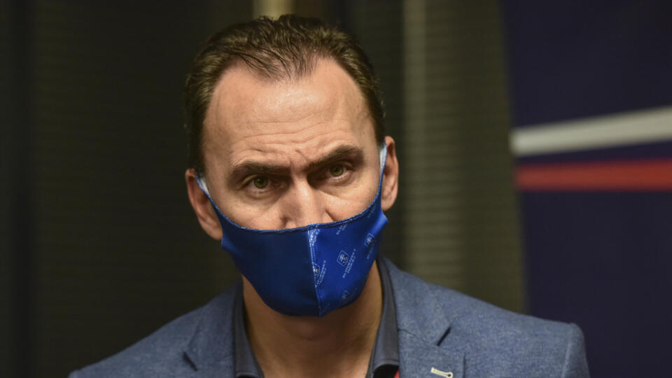 Na snímke prezident Slovenského zväzu ľadového hokeja (SZĽH) Miroslav Šatan počas tlačového brífingu SZĽH po skončení kongresu v Bratislave vo štvrtok 26. novembra 2020. FOTO TASR - Pavol Zachar