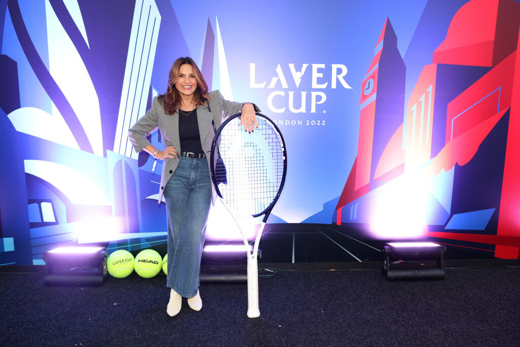 Herečka Mariska Hargitay na rozlúčke s kariérou Federera.