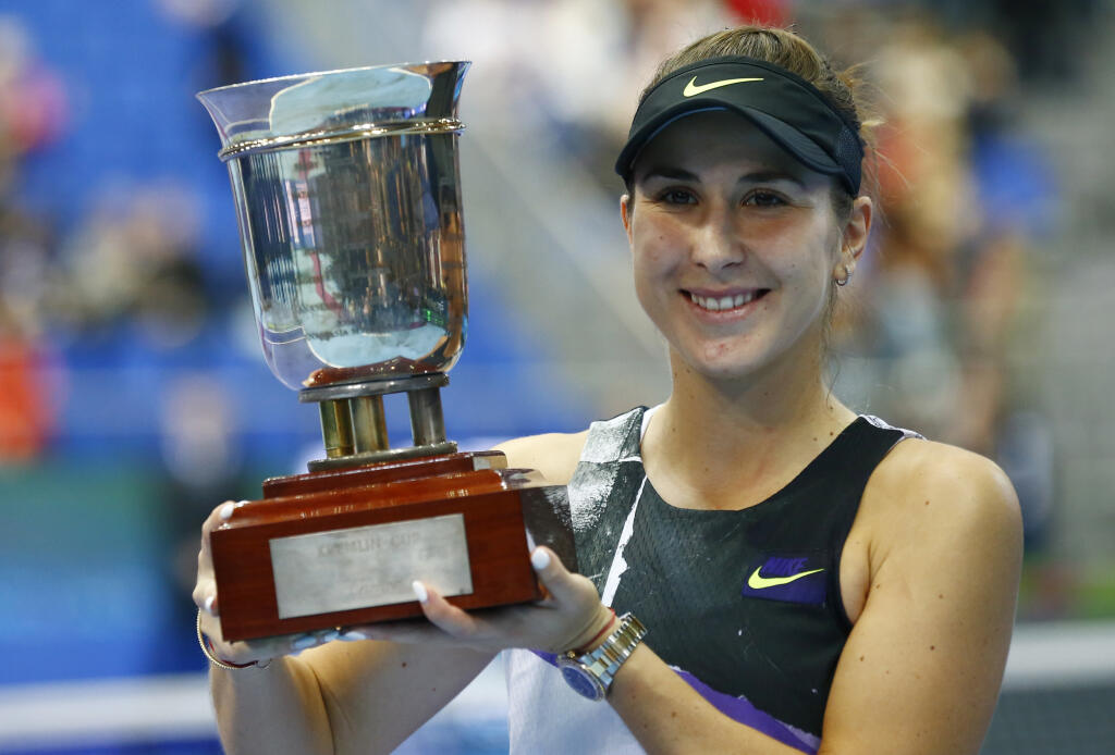 Na snímke je švajčiarska tenistka Belinda Benčičová.