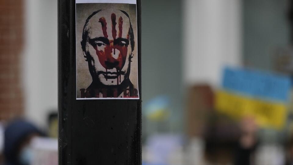 Protest proti vojne na Ukrajine v Londýne