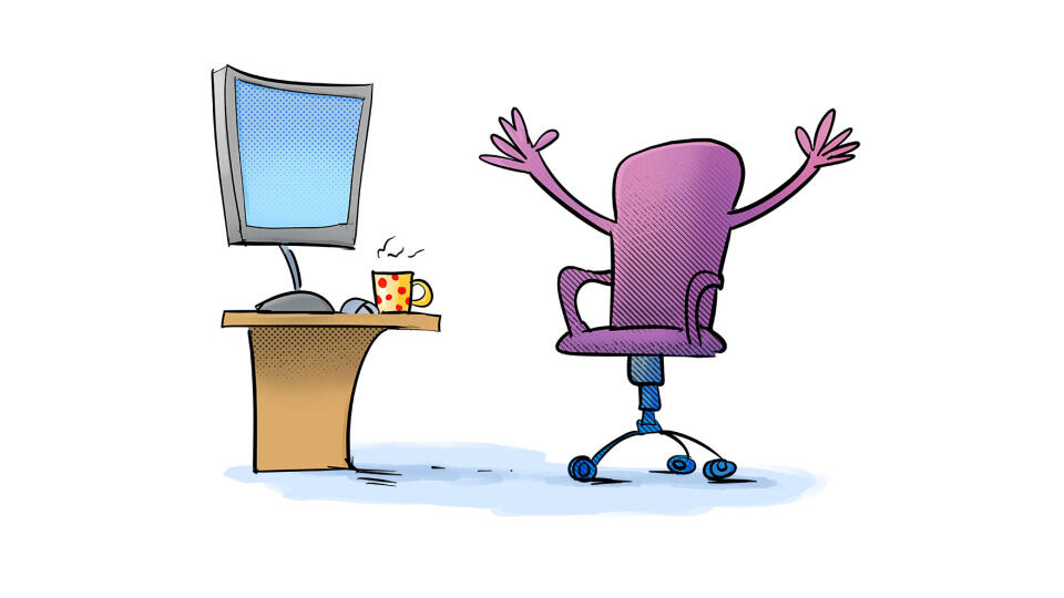 ilustracia, IT, PC, pocitac, kancelaria
