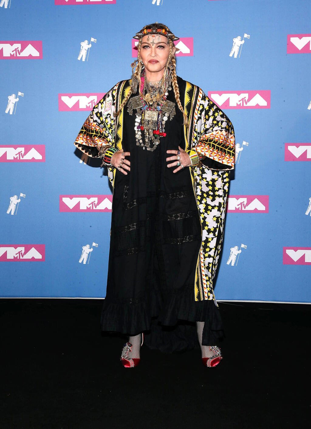 NEW YORK, NY - AUGUST 20: Madonna poses in the press room at the 2018 MTV Video Music Awards Press Room at Radio City Music Hall on August 20, 2018 in New York City.. (Photo by Paul Zimmerman/Getty Images)