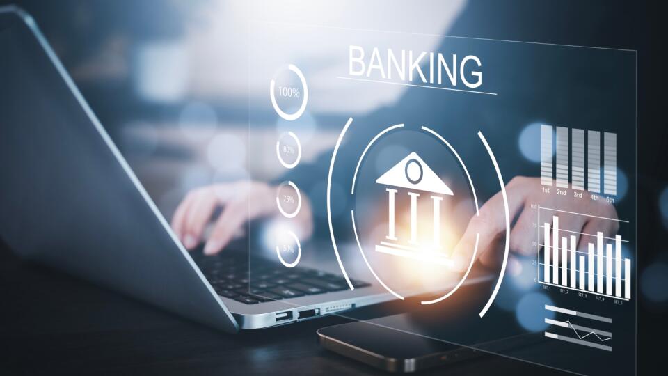 Finance,And,Banking,Digital,,Businessmen,Holding,Online,Banking,And,Payments,