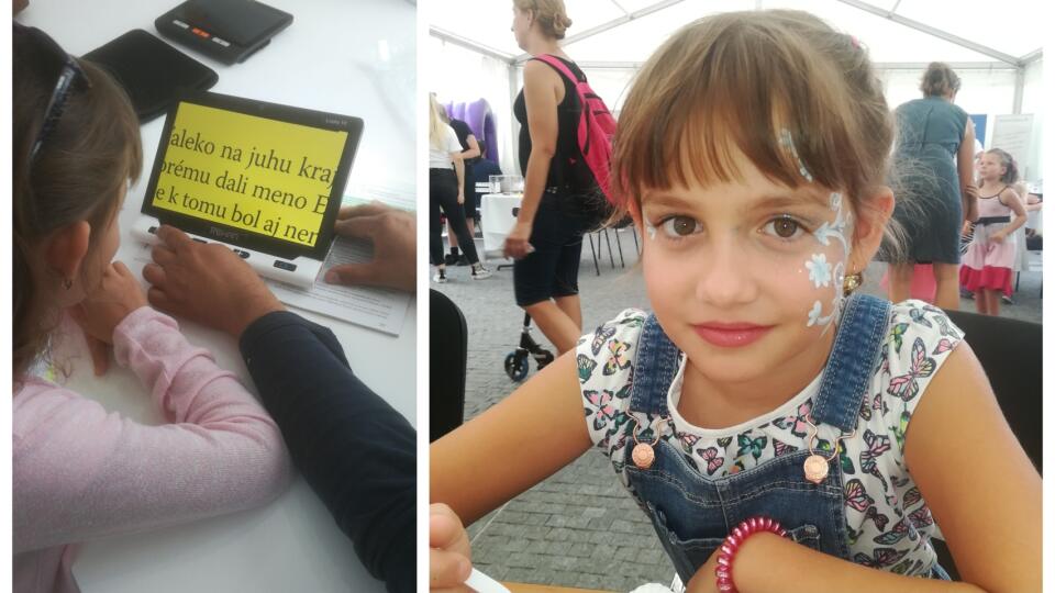 Natálke pri učení pomáha špeciálna lupa.