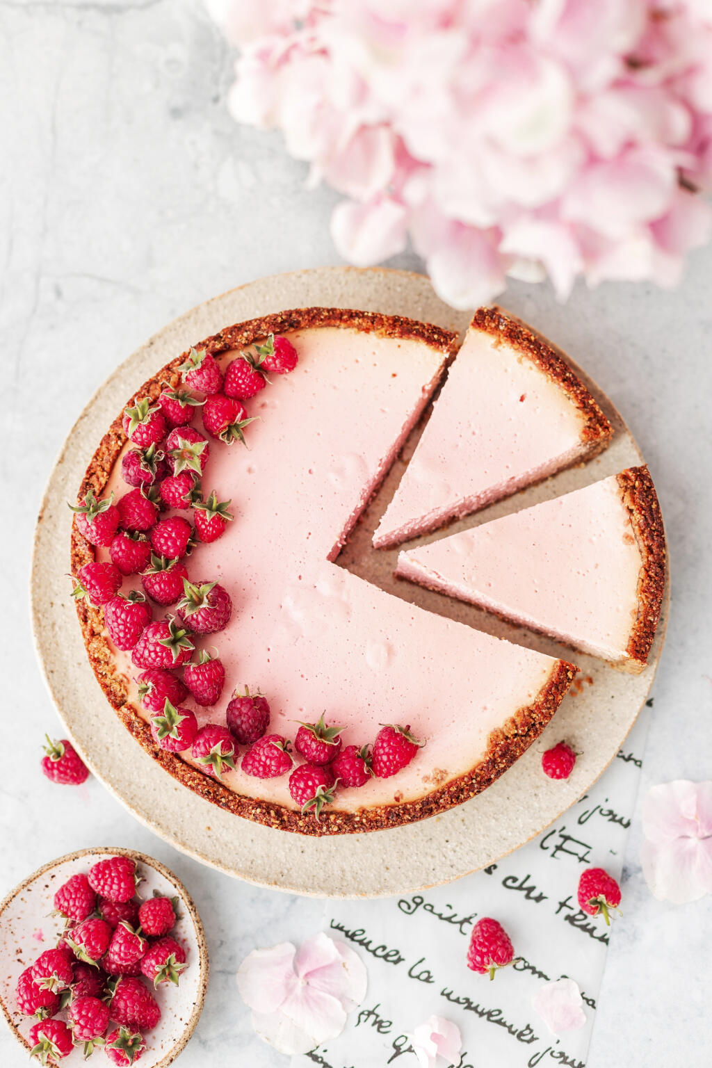 Malinový cheesecake
