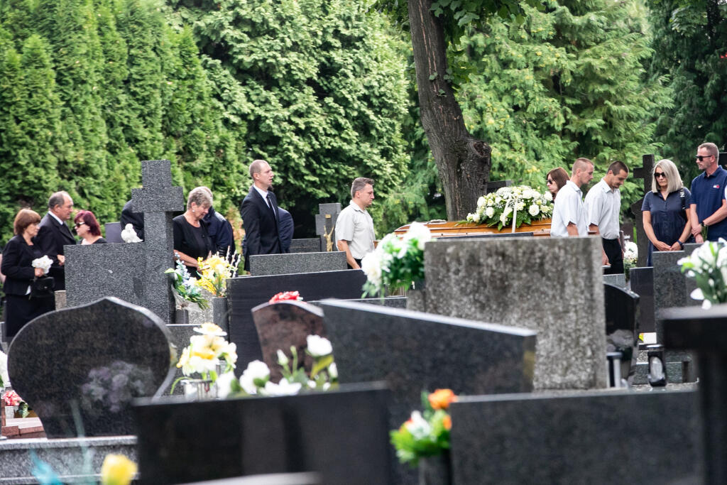 Pohreb manželky bývalého slovenského hokejistu Miroslava Ďuráka Daniely.