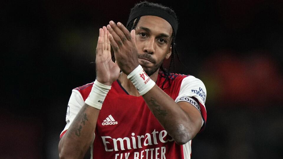Na archívnej snímke futbalista Pierre-Emerick Aubameyang z Arsenalu Londýn.