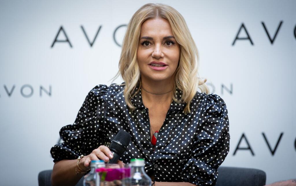 Tlačová konferencia kozmetickej značky pri príležitosti predstavenia nového parfumu v Bratislave. Na snímke Dara Rolins.