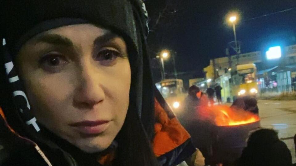 Redaktorka Kristína Kövešová na Ukrajine.