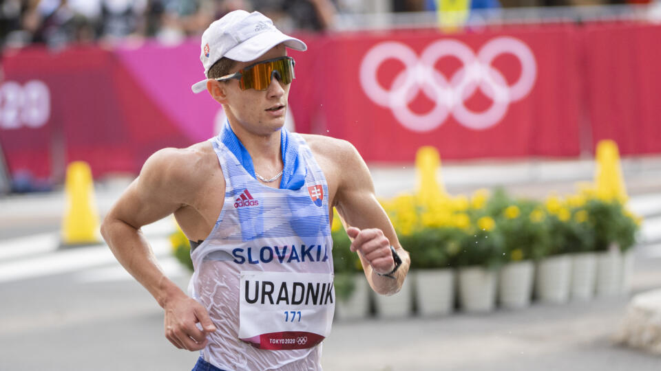 Na snímke slovenský reprezentant v chôdzi na 20 km Miroslav Úradník počas pretekov na XXXII. letných olympijských hrách 2020 v Tokiu v Sappore vo štvrtok 5. augusta  2021.  FOTO TASR -  Martin Baumann  