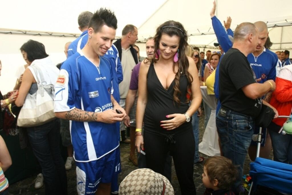 Tehotná Barbora v roku 2011 na exhibičnej akcii.