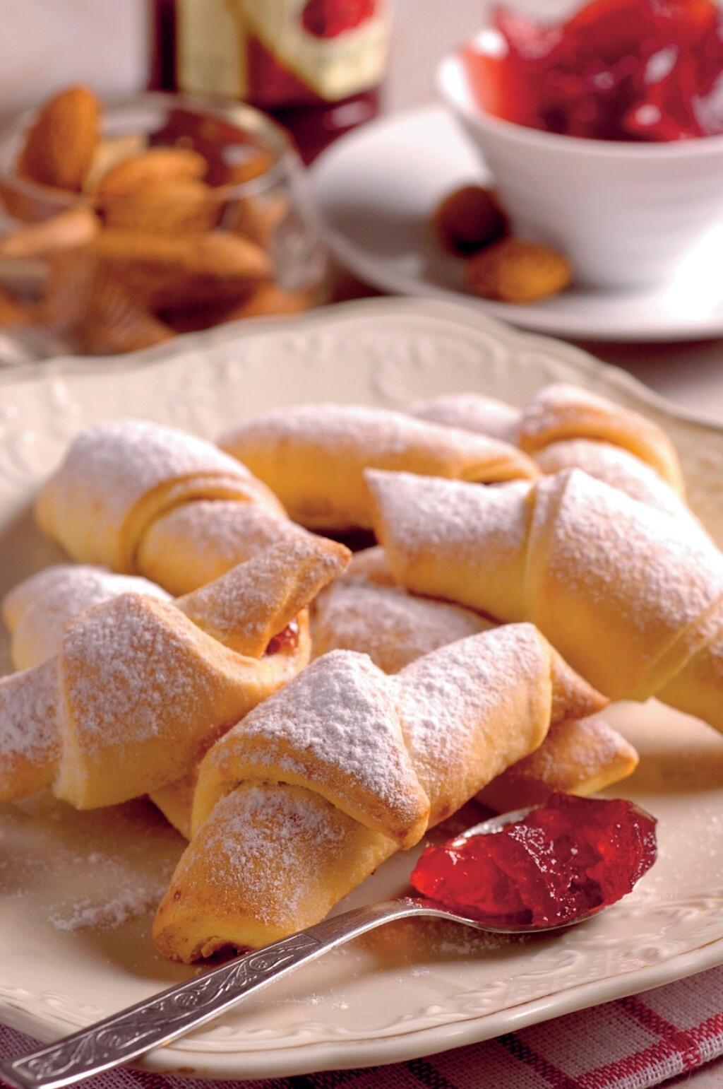 Maslové croissanty, lekvár