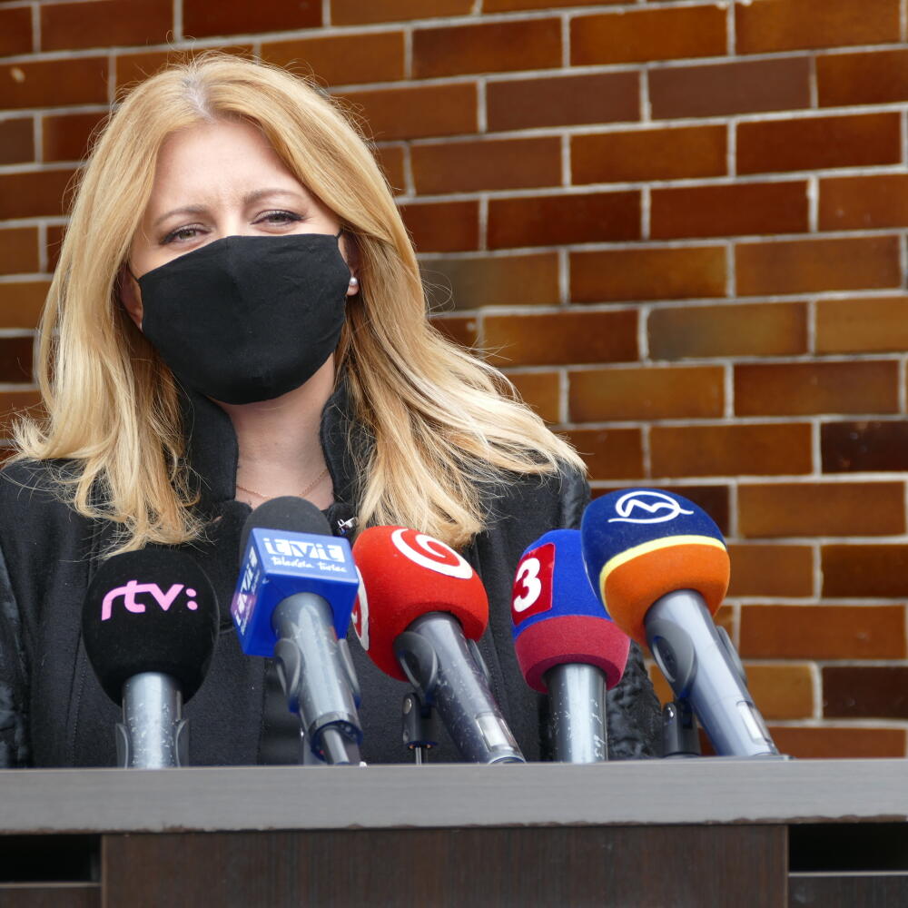 Na snímke prezidentka SR Zuzana Čaputová počas navštevy Univerzitnej nemocnice v Martine 19. októbra 2020. FOTO TASR - Erika Ďurčová