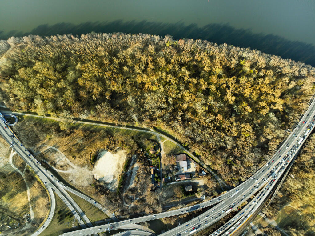 Pozemky spoločnosti Penta Real Estate na južnom brehu Dunaja.