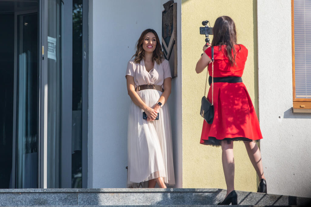 Na snímke je Daniela Cristová počas oslavy svojej mamy Ivany Cristovej.