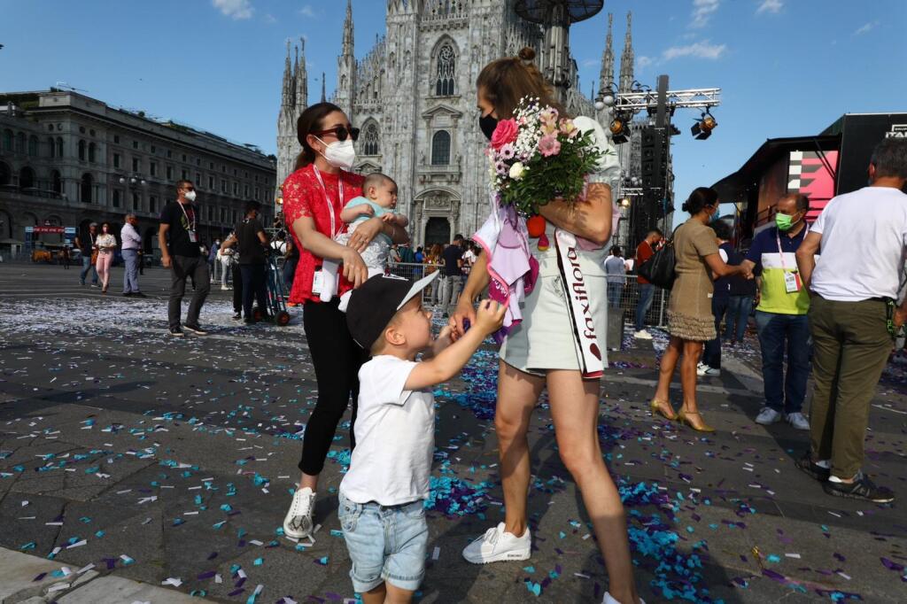 Katarína zavítala na záver Giro d'Italia aj so synčekom Marlonom.