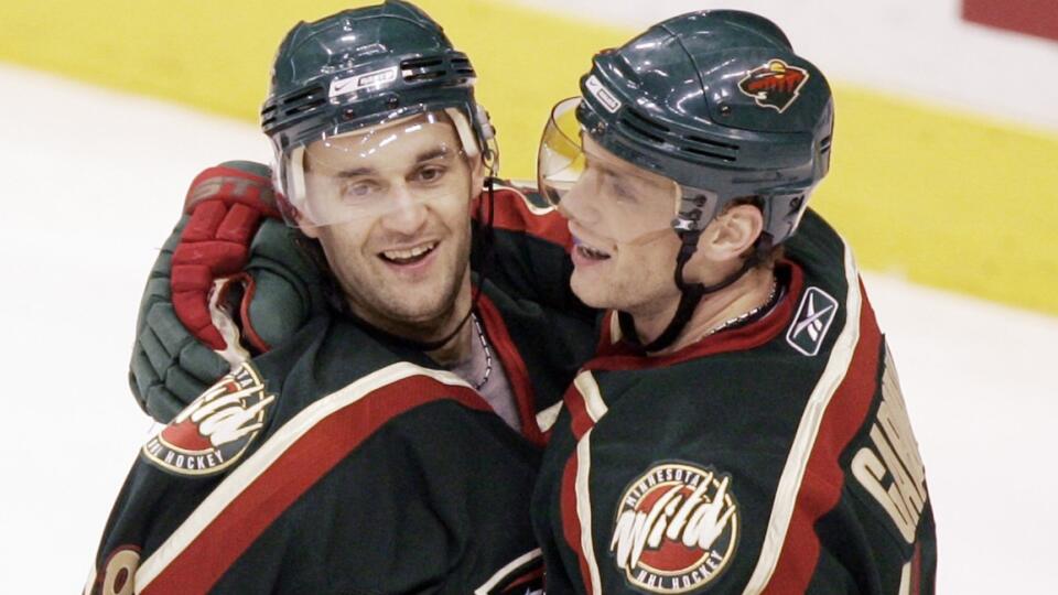 Pavol Demitra a Marián Gáborík hrávali spolu aj za Minnesotu Wild.