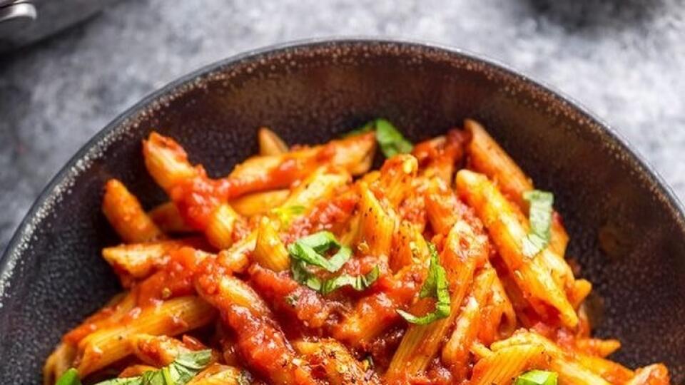 Penne à l’arrabiata.