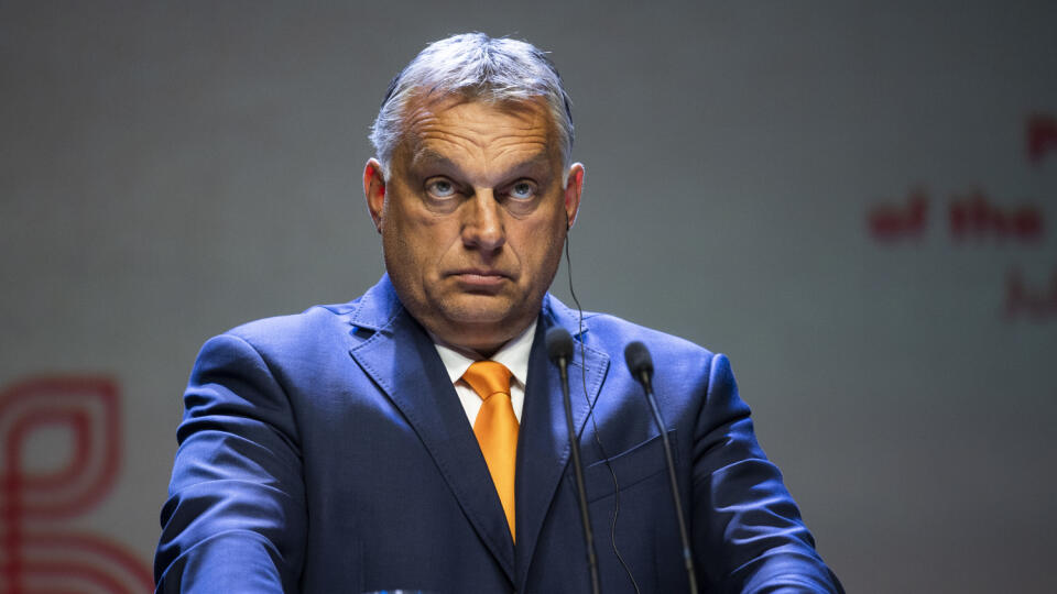 Na snímke maďarský premiér Viktor Orbán počas tlačovej konferencie po stretnutí premiérov krajín V4 v poľskom meste Lublin 11. septembra 2020. FOTO TASR - Jaroslav Novák